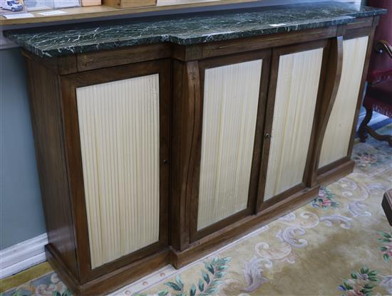 A Regency style brass inset rosewood cabinet w.190cm